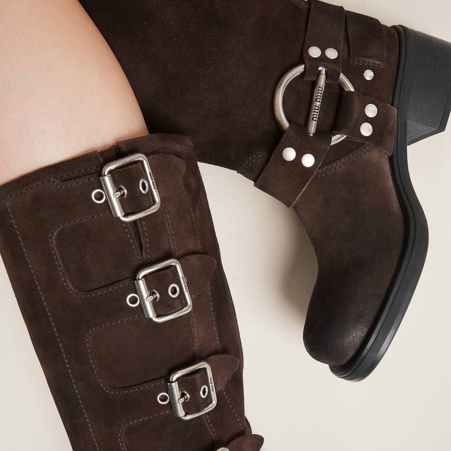Miu Miu - Women's Buckle Detail Boots