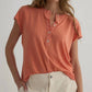Bella Dahl - Short Sleeve Placket Pullover Top