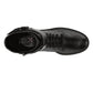 Vince Camuto - Women's Croc Lace Up Fawdry Block Heel Leather Combat Boot