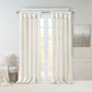 Twist Tab Lined Window Curtain Panel White 50x84