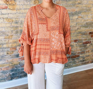 Reneec. - Boho Paisley Top - Plus