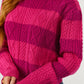 &Merci - Stripe Cable Sweater