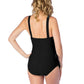 Maxine Of Hollywood - Textured Spa Shirred Front Girl Leg One Piece Swimsuit