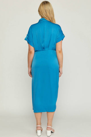Entro - Satin Wrap Dress