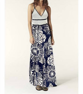 Aldo Martins - Floral Maxi Dress with Crochet Top