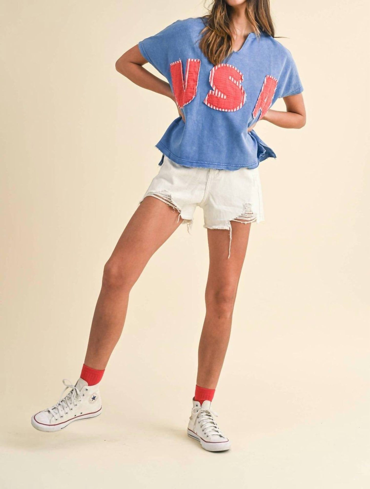 Anniewear - Caleb Cut Off Denim Shorts