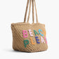 America & Beyond - Women's Beach Please Beaded Macrame Tote Bag