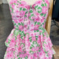 Blue B - Eyelet Floral Tiered Mini Dress