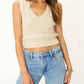 Project Social T - Mix Up V Neck Sweater Rib Vest