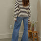 By Together - Knit Sweater Striped V-Neck Cardigan