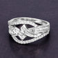 0.72 Carat Genuine White Diamond 14K White Gold Ring (E-F-G Color, VS-SI Clarity)