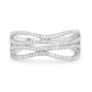 0.46 Carat Genuine White Diamond 14K White Gold Ring (F-G Color, SI Clarity)