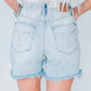 Judy Blue - Long Cut Off 2 Button Dad Shorts