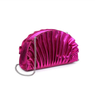 Urban Expressions - Women's Ariel Pleated Metallic Crossbody Bag