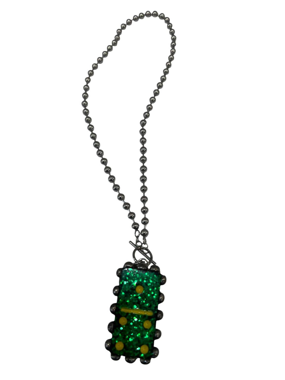 J.Coons - Women's Domino Glittered Necklace