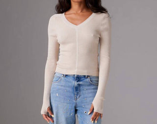 Colorush - Jones Skinny Rib V-neck Sweater