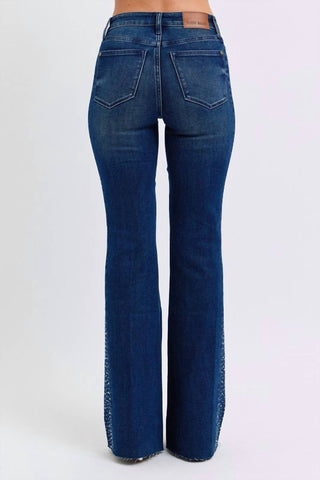 Judy Blue - Rhinestone Side Panel Detail Flare Jeans