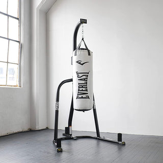 Everlast Nevatear Fitness Workout 60 Pound Heavy Boxing Punching Bag, Platinum