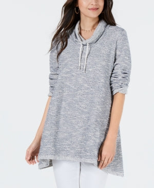 & Co Relaxed Funnel Neck Top