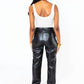 Buddylove - Gomez Vegan Leather High Waisted Ankle Pant