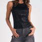 Elan - Metallic Round Neck Tank Top