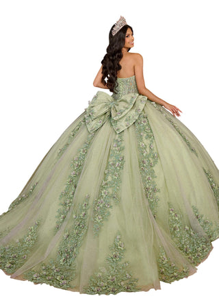 Rachel Allan - Applique Sheer Corset Quinceanera Dress