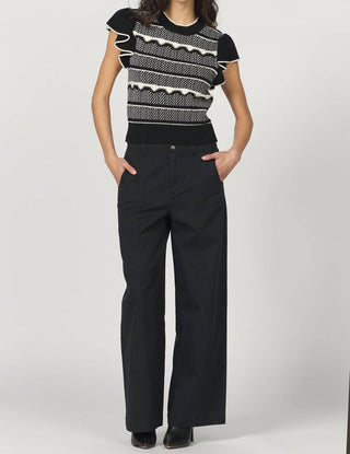 Another Love - Bethany Ruffle Sleeve Stripe Shirt