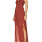 Steve Madden - Brianna V-neck Smocked Halter Dress
