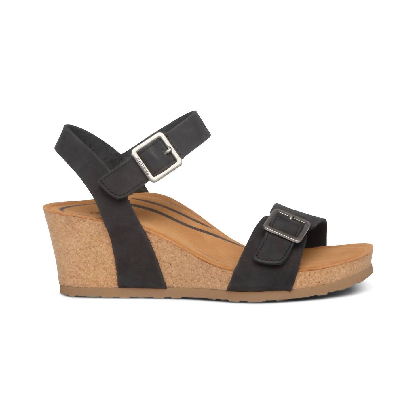 Aetrex - Women's Lexa Cork Quarter Strap Wedge