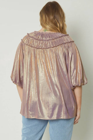 Entro - Chrome Bell Sleeve Tunic