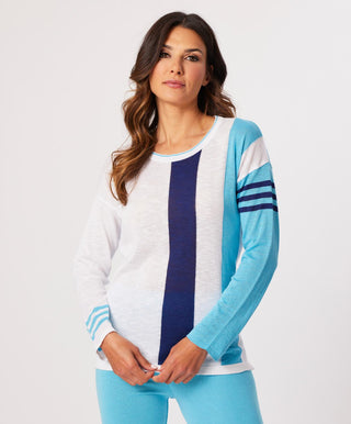 French Kyss - Color Block Scoop Neck Top