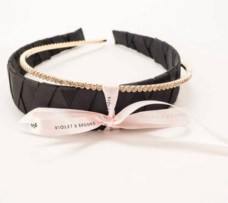 Violet & Brooks - Women's Satin & Crystal Headband