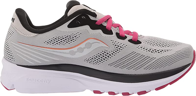 Saucony Women's Ride 14 Running Shoes Fog/Cherry Size 6.5 B(M) US
