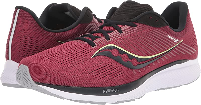 Saucony Men's Guide 14 Running Shoes Mulberry/Lime Size 8.5 D(M) US
