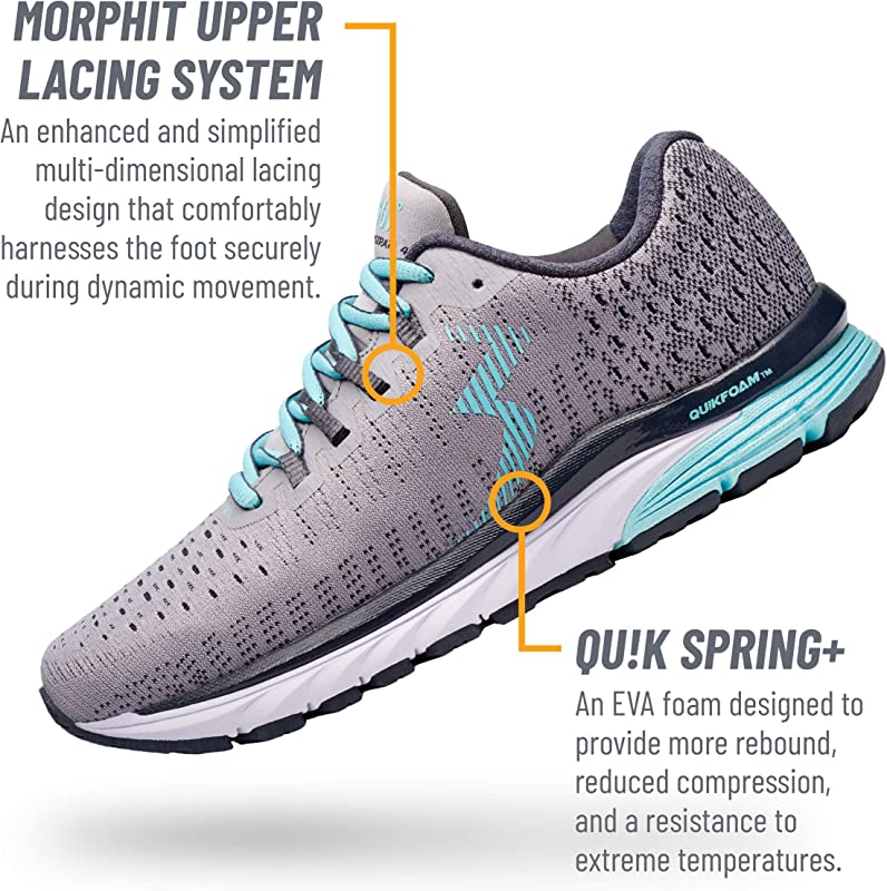 361 Degrees Women's Strata 4 Running Shoes Sleet/Ebony Size 10.5 B(M) US