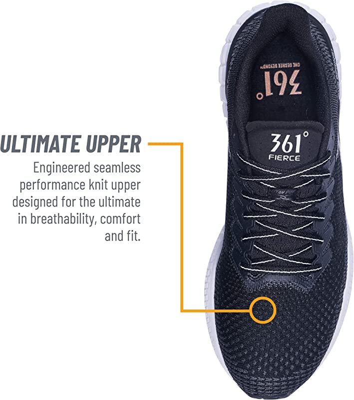 361 Degrees Men's Fierce Running Shoes Black Size 14 D(M) US