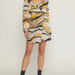 Entro - Swirl Print V-Neck Wrap Style Mini Dress