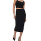 Good American - Wide Scrunchie Midi Skirt