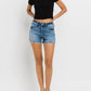 Vervet By Flying Monkey - High Rise Raw Hem Denim Shorts