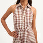 Veronica Beard - Mackey Gingham Halter Dress
