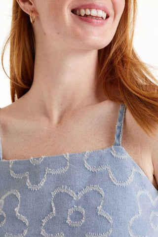 Compania Fantastica - Denim Daisies Top