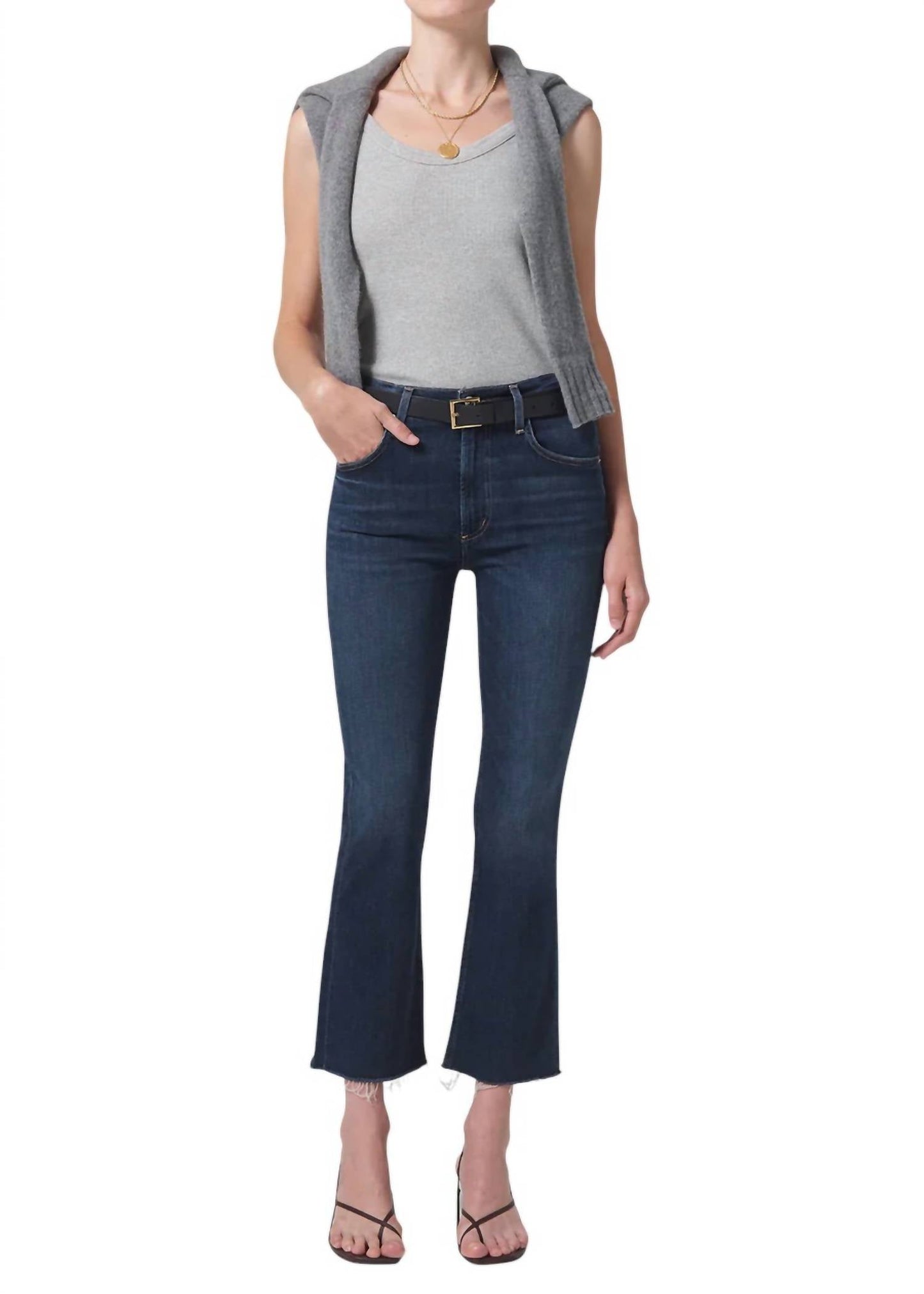 Citizens Of Humanity - Isola Mid Rise Cropped Boot Jeans