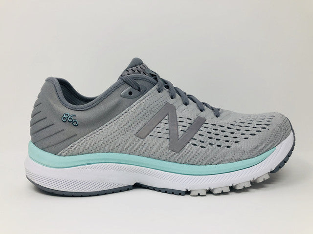 New Balance Women's 860 v10 Running Shoes Steel/Reef Size 6 2E(XW) US