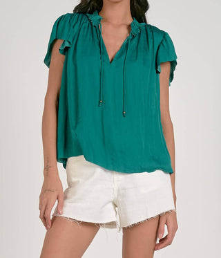 Elan - Ruffle Sleeve Top