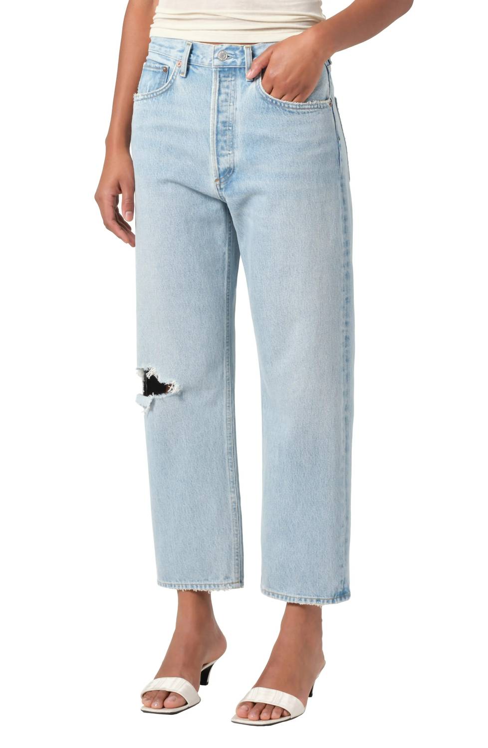 Agolde - 90’s Crop Mid Rise Straight Jeans