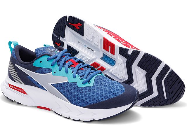 Diadora Men's Mythos Blushield Volo Running Shoes Blue Size 10.5 D(M) US