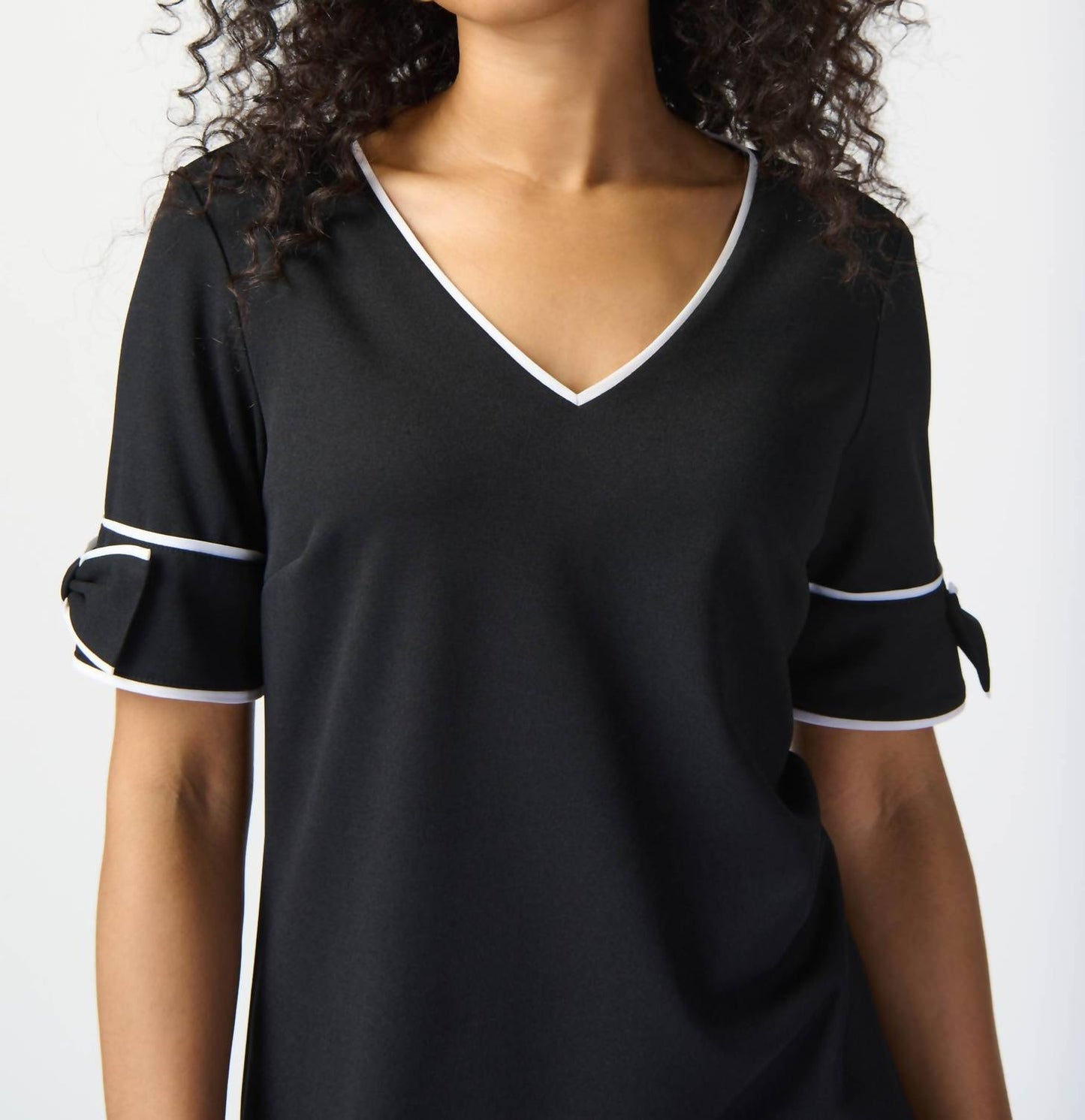 Joseph Ribkoff - Knee Length Bow Sleeves Dress