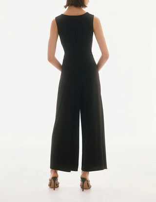 Joseph Ribkoff - Embellished Mesh Yoke Jumpsuit