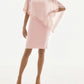 Joseph Ribkoff - Lace Trim Chiffon Overlay Sheath Dress