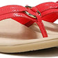 Vionic Women's Tide Aloe Toe Post Sandals Poppy Crinkle Patent Size 6 B(M) US